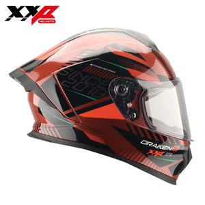 Casque de moto DOT brillant intégral à libération rapide ABS double visière XXP DRAKEN S Racing NOUVEAU homologué ECE/CCC Tailles M-XXL toutes tailles - Product Image 2
