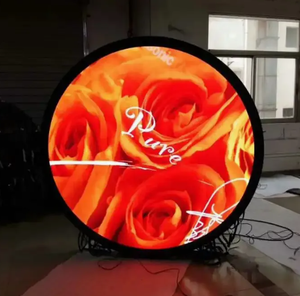 จอแสดงผล LED แบบวงกลม P2.5 ลายทับทิม พื้นหลังสีแดง สำหรับโฆษณาในอาคาร ความละเอียด 8K HDR กันน้ำ - Product Image 2