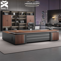 Bureau de direction moderne de luxe convertible et extensible en forme de L avec tiroirs – Mobilier de bureau