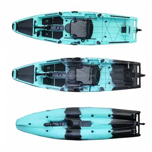 Vicking 2023 Wholesale Sea 1 Person 3.2m Pedal Drive Fishing Kayak/canoe For Sale CE Customized Canoa Foldable Electric Canoe