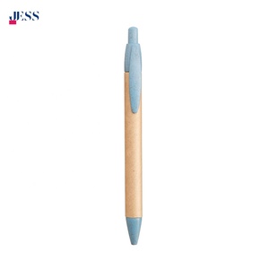 หลอดกระดาษคราฟท์แบบย่อยสลายได้เป็นมิตรต่อสิ่งแวดล้อมปากกาลูกลื่นโลโก้กีฬาขนาด1.0มม. ส่งเสริมการเขียนกว้างสำหรับฟางข้าวสาลี - Product Image 5