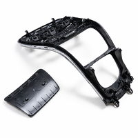 Garniture intérieure en fibre de carbone sergé brillant sur mesure OEM avec ouvertures de précision pour console centrale automobile