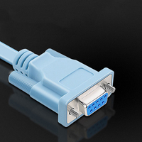 Cable conector DB9 a RJ45, conector d-sub de 9 pines, puerto serial RS232, adaptador Ethernet, router, conector de cable de configuración vga