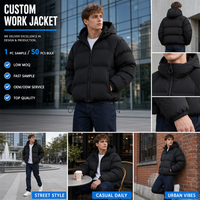 Veste matelassée personnalisée pour homme avec manches contrastantes, en nylon Ripstop, à ourlet élastique, style doudoune à bulles