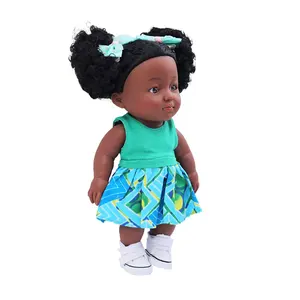 Zwarte Poppen 10Inch Amerikaanse Afrikaanse Meisje Babypop Voor Kinderen Van 2 3 4 5 6 7 Jaar Mode Play Reborn Baby Speelgoed Poppen