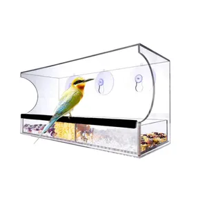 Outdoor Huisdier Tuin Venster Vogel Feeder Met Sterke Zuignappen Creatieve Automatische Hummingbird Water Feeder Vogelkooi