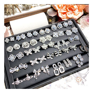 Aretes de acero inoxidable mujer set ZIRCON Western 925 Plata pendientes grandes para niñas pendientes personalizados - Product Image 1