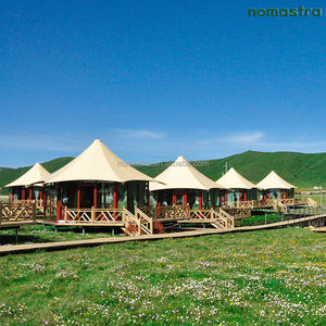 Carpa Glamping de lujo frente a la playa, estructura de vidrio para campings tropicales, carpas prefabricadas con frente de vidrio para <span class=keywords><strong>retiro</strong></span> forestal - Product Image 2