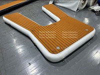 Plateforme flottante gonflable en EVA pour ponton de stationnement de bateaux à moteur, vente en gros d'usine