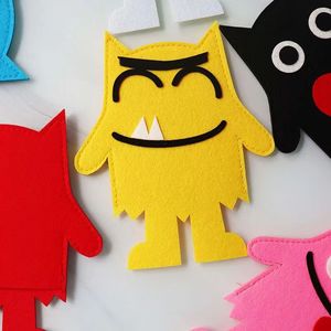 My Emotional Little Monster Hand Puppet Mood Color reconoce la marioneta <span class=keywords><strong>de</strong></span> fieltro para niños pequeños - Product Image 3