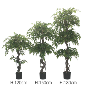 Office fa yüksek kalite 120cm yapay Banyan ağacı <span class=keywords><strong>Ficus</strong></span> <span class=keywords><strong>Microcarpa</strong></span> ofis ve dış mekan kullanımı için gerçek yaprakları ile - Product Image 6