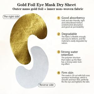 <span class=keywords><strong>Masque</strong></span> pour les <span class=keywords><strong>yeux</strong></span> en or 24 carats, <span class=keywords><strong>anti</strong></span>-<span class=keywords><strong>rides</strong></span>, hydratant, feuille non tissée pour les cernes, marque privée OEM sans sérum, soin de la peau - Product Image 2