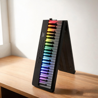 Piano numérique pliable Beisite S-281 Premium 88 touches lestées, MIDI, portable, avec mécanisme à marteaux et planche acoustique en bois massif