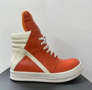 Baskets montantes de luxe Ricks pour hommes, style sportif, tendance, noires, à lacets, décontractées, robustes, respirantes, en cuir verni - Product Image 4