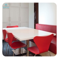 Moderne Acryl-Massivoberflächen-Wohnzimmertische mit Maserung-Design, Langlebige Möbel für Zuhause & Restaurant