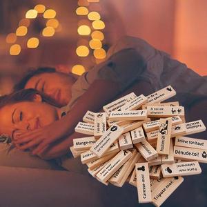 Jouets de couple en bois coquins de luxe 48 pièces blocs de construction de <span class=keywords><strong>rencontres</strong></span> pour jeux de fête pour adultes nuits de date et jouets sexuels premium pour la Saint-Valentin - Product Image 1