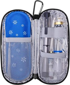 DEENITH Insulated Medical Insulin <b>Cooler</b> Travel Case 2 <b>Ice</b> <b>Packs</b> 19x8x3CM Portable Diabetic Storage Custom Logo OEM/ODM - Product Image 4