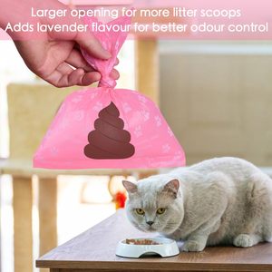 ถุงอุจจาระสุนัขแบบม้วนสีชมพูกลิ่นลาเวนเดอร์กันรั่วซึมสำหรับแมวและสุนัขย่อยสลายได้ตามธรรมชาติ - Product Image 5