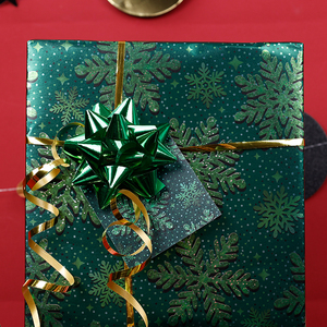 Papier d'emballage cadeau de Noël Papier métallique 43*300 cm Emballage en papier d'aluminium - Product Image 5