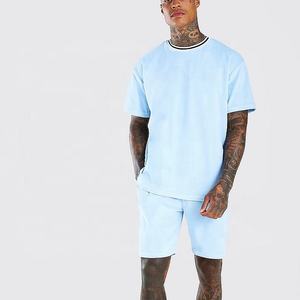 Ensembles jumeaux pour hommes avec logo personnalisé en coton élégant/Vêtements décontractés Survêtements d'entraînement vêtements de sport à bas prix ensembles jumeaux pour hommes d'été 2023 - Product Image 1