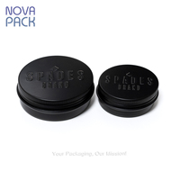 30g 50g 60g 100g 120g pot en aluminium noir mat argenté contenant de cire pour cheveux pommade boîte en aluminium pour crème à barbe