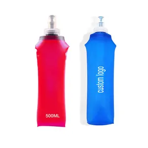 Plegable Trail Running Senderismo reutilizable Botella de bebida suave y flexible perfecta para Trail SOFT FLASK 500ml 16oz botella de agua