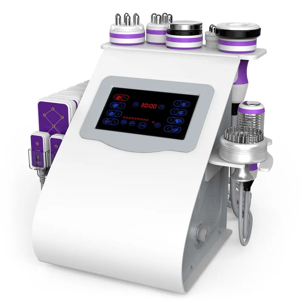 Mesin penghilang lemak foton dingin, Lipo arus mikro 5MW pelangsing 9 In 1 untuk penggunaan Salon