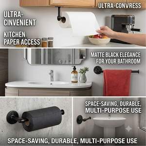 Support mural pour essuie-tout en nickel très demandé, distributeur de papier en acier inoxydable et alliage de zinc pour cuisine et salle de bain, en vente - Product Image 2