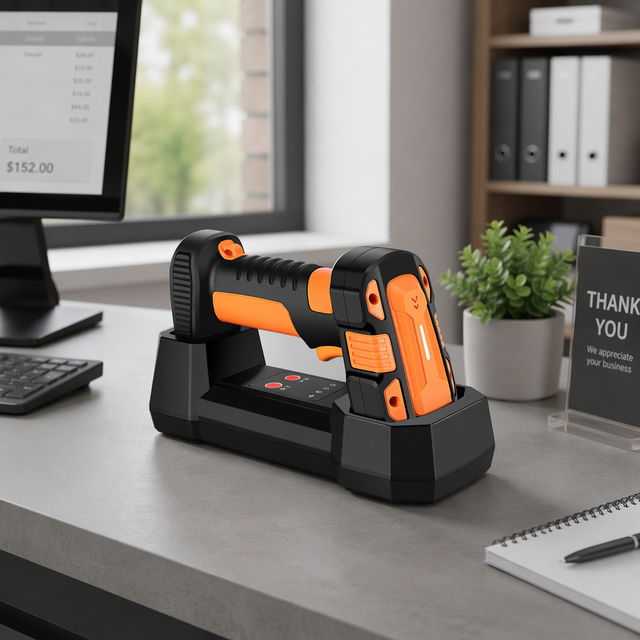 Heavy Duty Industrial High Speed 655 Scans Per Second 2D Barcode Scanner 620nm CMOS Handheld Scanning Device Stock