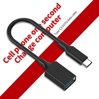 Cable extensor OTG tipo C USB3.0, adaptador de 0,2 m, chaqueta de PVC, trenza de carga rápida 3A para teléfono móvil, conecta ratón, unidad Flash USB