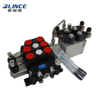 Vanne de commande hydraulique à commande pilote, type distributeur, à 1, 2 ou 3 voies, avec joystick et télécommande électrique