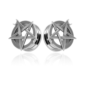 Großhandel 10mm Anlauf Free <span class=keywords><strong>Star</strong></span> Edelstahl Piercing Schmuck Ohr Tunnel Stecker Messgeräte Ohrringe - Product Image 2