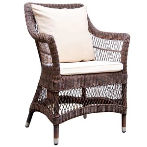Sillas de Jardín, Sillón de Exterior, Ratán Marrón Tejido Antideslizante, Sillas de Ratán Elegantes, Poltrona para Cafetería y Bodega - Product Image 5