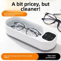 Boîte de nettoyage automatique pour lunettes, montres, bijoux, lentilles de contact et appareils dentaires, avec stérilisation, alimentation USB, en ABS
