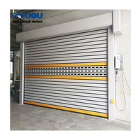 Puerta enrollable de aluminio eléctrica automática, buen aislamiento, acero aleado, seguridad industrial