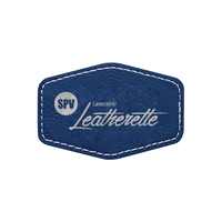 3 1/2 "X 2 1/2" Hexagon Laser able Leather ette Patch mit Klebstoff