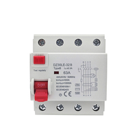 Disjoncteur différentiel de type B 32A 40A 63A 2P 4P 30MA 100MA, dispositif de protection contre les fuites à la terre AC/DC pour station de recharge de véhicules électriques