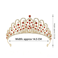 Diadème de princesse pour mariage, en or et cristaux roses, pour femmes, accessoires pour cheveux pour concours de beauté, bal de promo, fête d'anniversaire