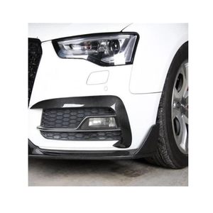Kit Carrozzeria in Fibra di Carbonio con Labbro Anteriore, Diffusore Posteriore, Spoiler, Minigonne Laterali e Alette Canard per <span class=keywords><strong>Audi</strong></span> <span class=keywords><strong>A5</strong></span> S5 Berlina 2012 2013 2014 2015 2016 - Product Image 2