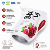 Feiao 50ml 100ml 500ml Speciale Vorm Plastic Verpakking Doypack Tuitzakje Frisdrank Fruitsap Staande Tuitzak