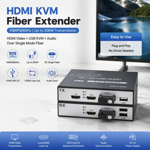 ตัวขยายสัญญาณ HDMI KVM แบบไฟเบอร์ 20 กม. 1080P@60Hz ผ่านไฟเบอร์ออปติกแบบ Single Mode SC พร้อมตัวรับส่งสัญญาณ USB 2.0 KVM เสียงแบบ Local Loop-out - Product Image 5