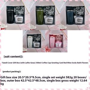 แก้วกาแฟสแตนเลสเก็บความร้อนขนาด 500 มล. พร้อมผ้าขนหนูรูปหมีน่ารัก สำหรับงานคริสต์มาส งานแต่งงาน ของที่ระลึกสำหรับแขก - Product Image 3