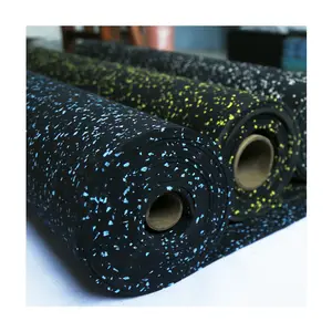Factory Customized 8mm 13mm Rubber Matting Rolls Gym Rubber Flooring Roll For A Gym Floor