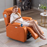 OEM Hot Selling Relax Verstellbare Single Leather Power Elektrische Leders essel mit seitlichem Getränke halter