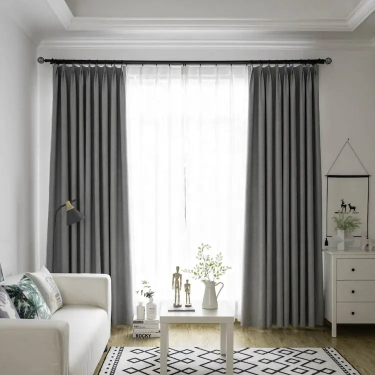 Full light shading home textile bedroom blackout luxury living room curtain