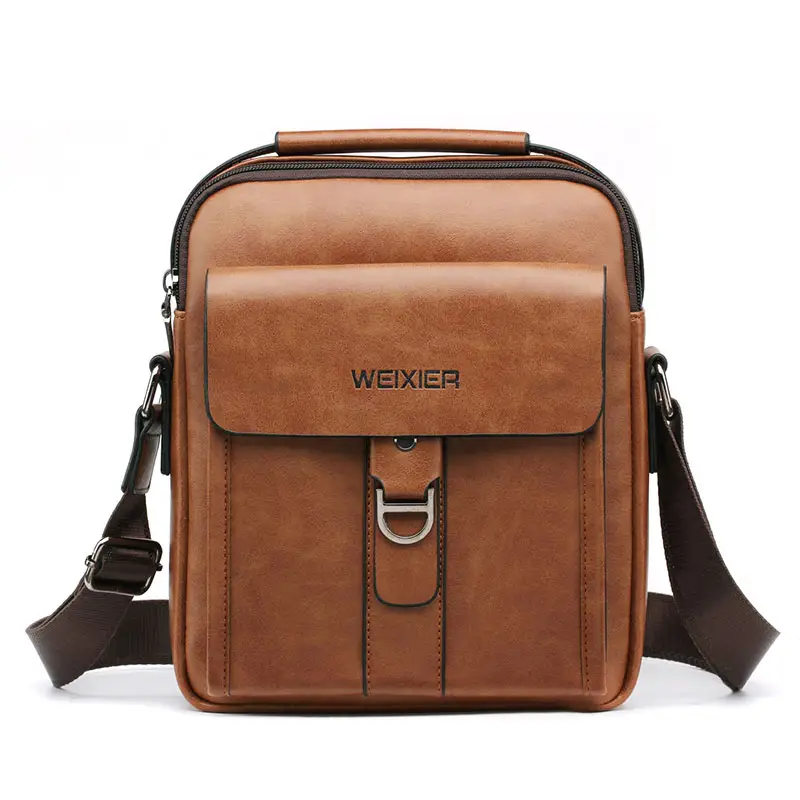Wholesale Hot Selling New Design Fashion Men Hot Sale Business Bag Accept Custom Logo Leather Crossbody Messenger Bag
