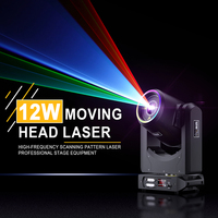 Lampu Laser Moving Head RGB 12W Harga Pabrik Shehds dengan DMX512, Lampu Beam Laser Profesional untuk Panggung DJ, Disko, Klub, Konser