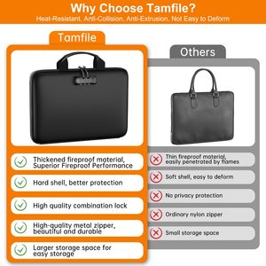 Bolsa para Documentos Ignífuga Personalizada OEM ODM con Cierre, Organizador de Archivos Impermeable al por Mayor, Maletín para el Hogar, Oficina y Viajes - Product Image 5