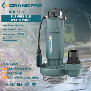 ปั๊มจุ่มใต้น้ำ Grandfar 220V 2HP โครงเหล็กหล่อ ขนาดใหญ่ ส่งน้ำได้สูง 21.6 เมตร ใช้กับน้ำสะอาด มอเตอร์ทองแดง รุ่น KDL31.5 แรงดันสูง ประสิทธิภาพสูง - Product Image 1
