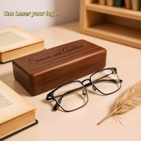 Étui à lunettes de soleil de luxe en bois au design classique, très tendance, avec intérieur en velours